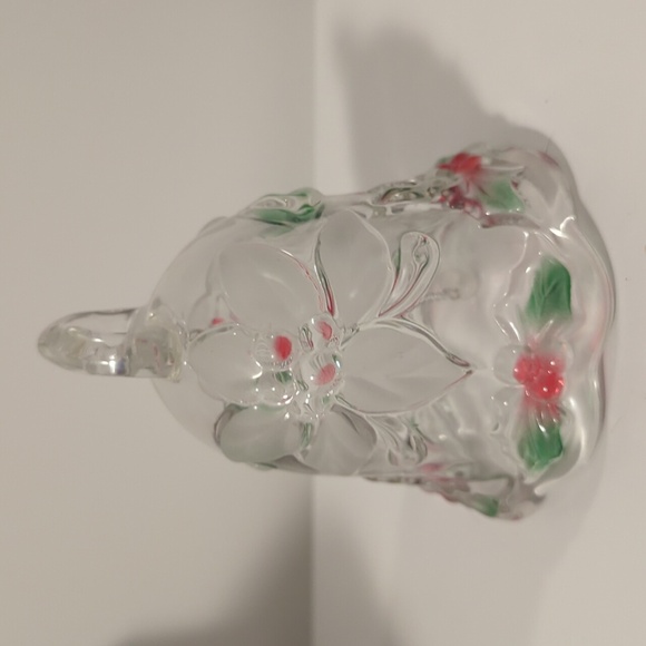 MIKASA Celebrations - Holiday Bloom -  Clear & Frosted Glass Bell - 4.25" X 3.5" - Picture 3 of 5
